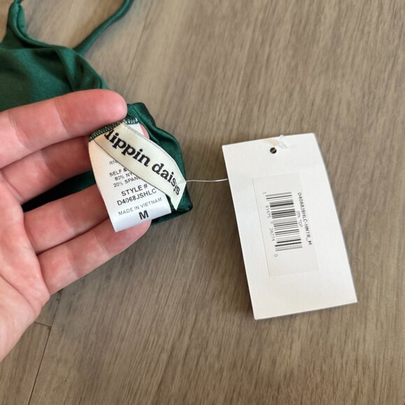 Dippin’ Daisys Hunter Green Bikini Set Top and Bottom Size M NWT - Picture 3 of 8